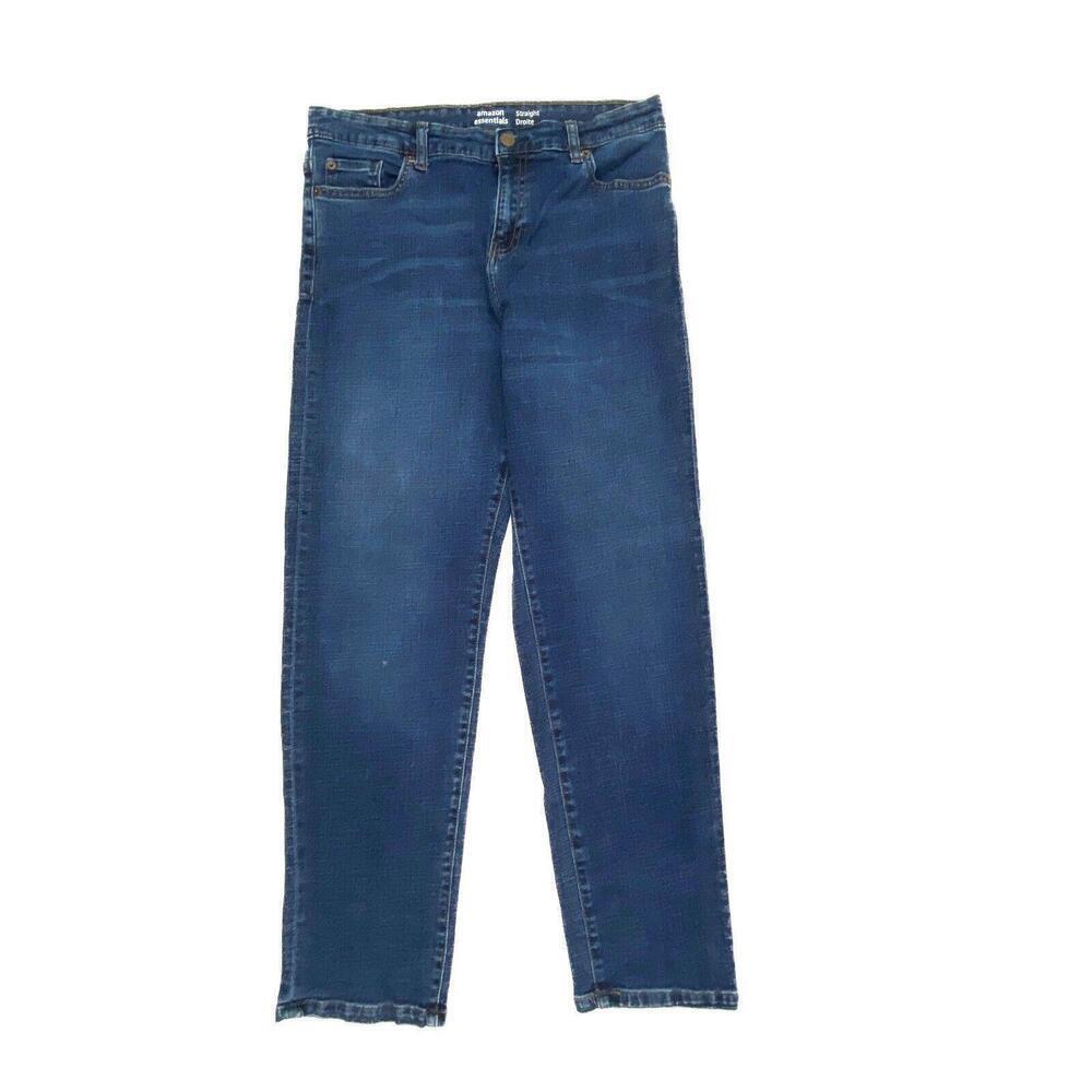 Amazon Essentials Straight Leg Adjustable Waist Boys size 16 Plus Dark Blue Jean